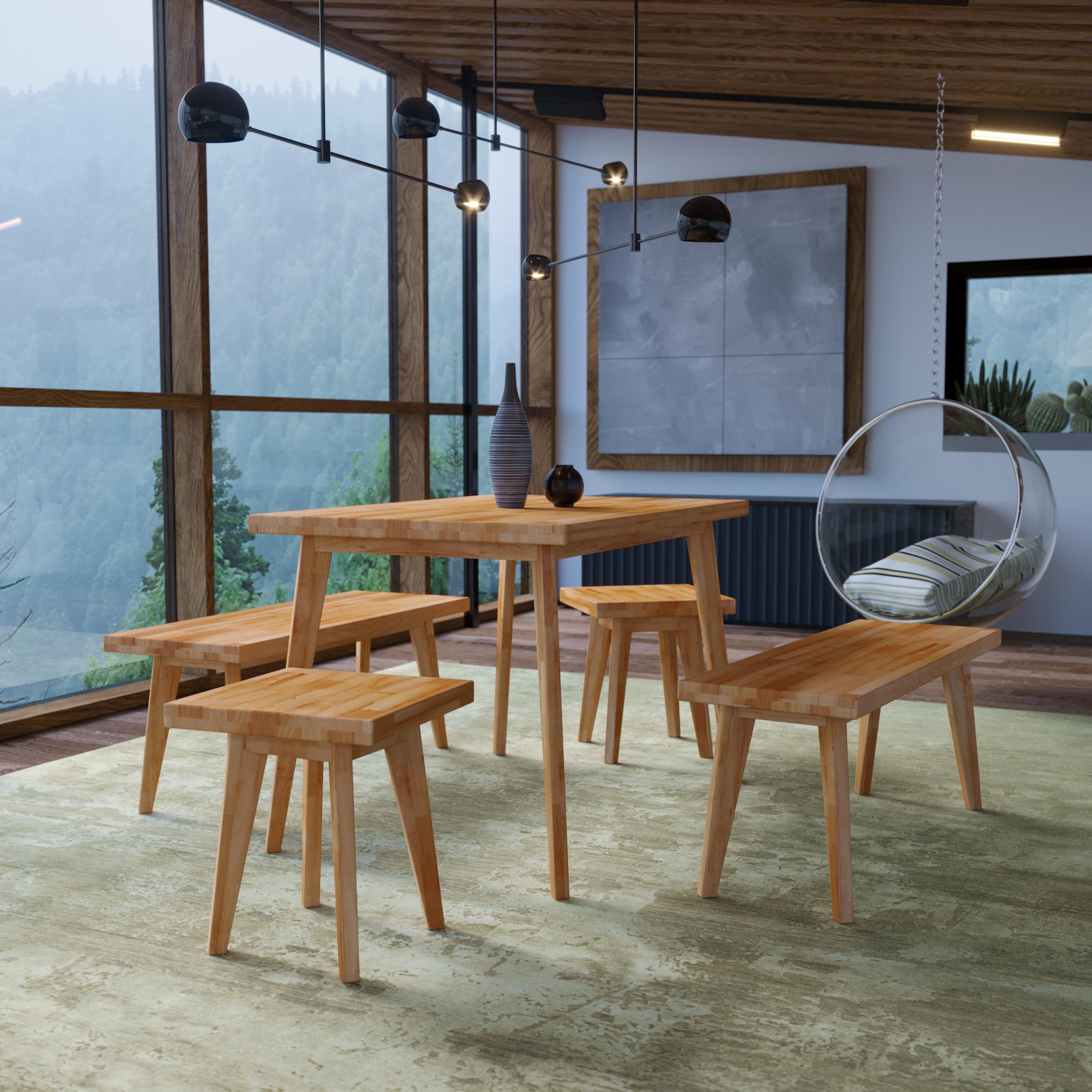 Krok Wood Sitzbank aus Massivholz (Hans 70x35x45 cm)