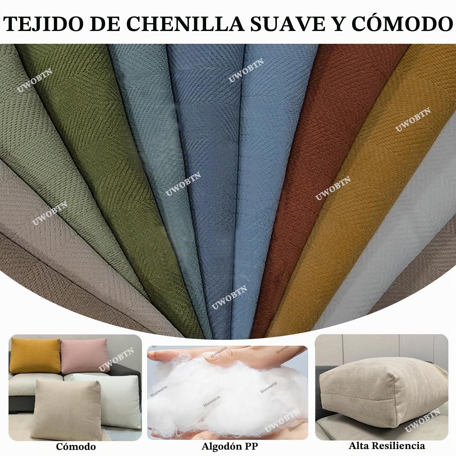 Cojín para Respaldo de Lectura, 60/70/80/90cm Lujo Cómodo Almohada de Lectura de Sofá, Desmontable Almohada de Respaldo de Cama Grande para Cama, Sofá, Silla(A6,90x50x18cm)