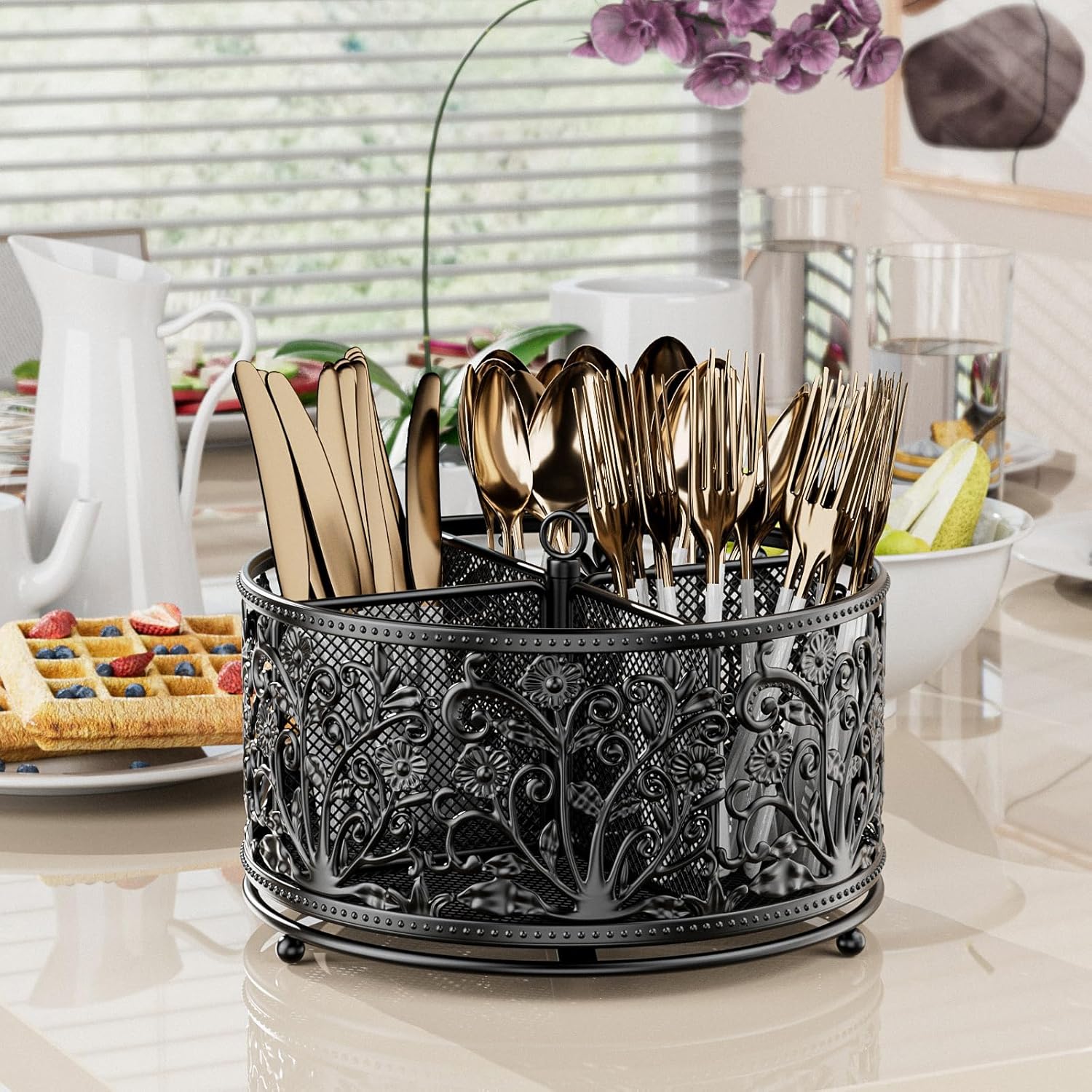 360° Rotating Utensil Caddy