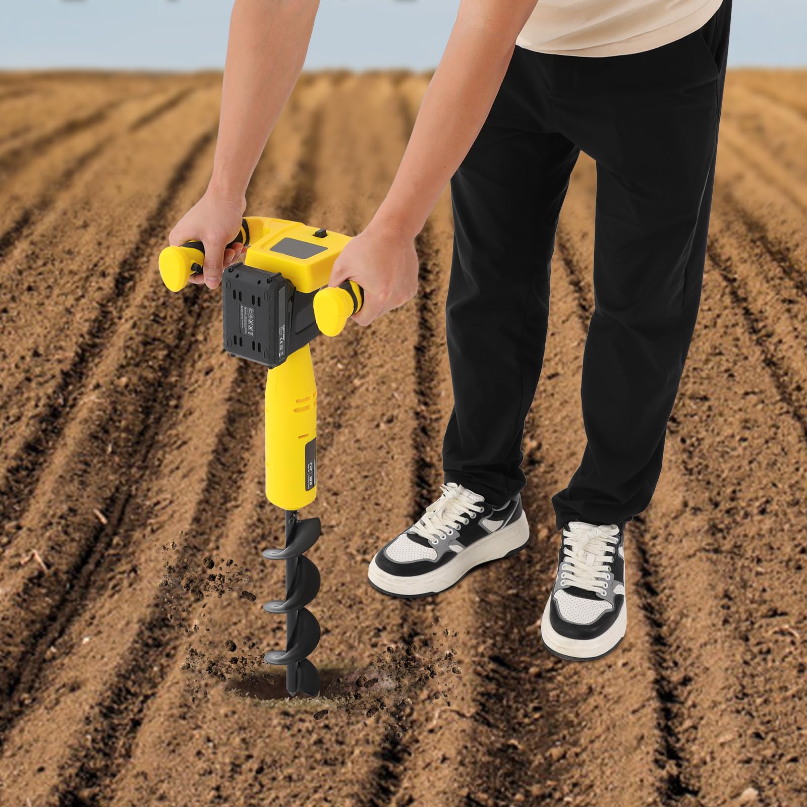 Trapano a batteria, trapano elettrico professionale, trapano a terra