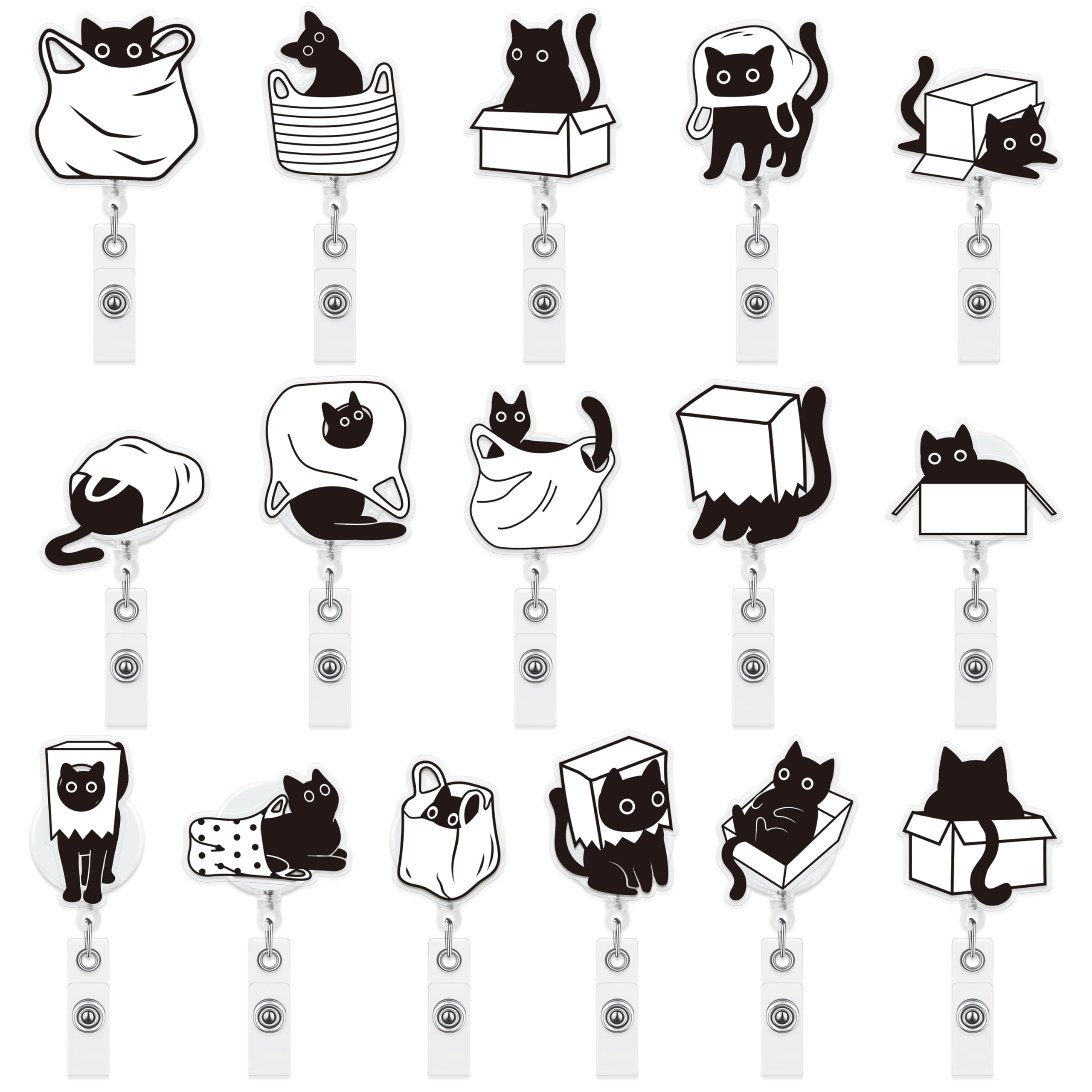 Cadeau très résistant porte-badge rétractable chat pour collègue et soignant - 8