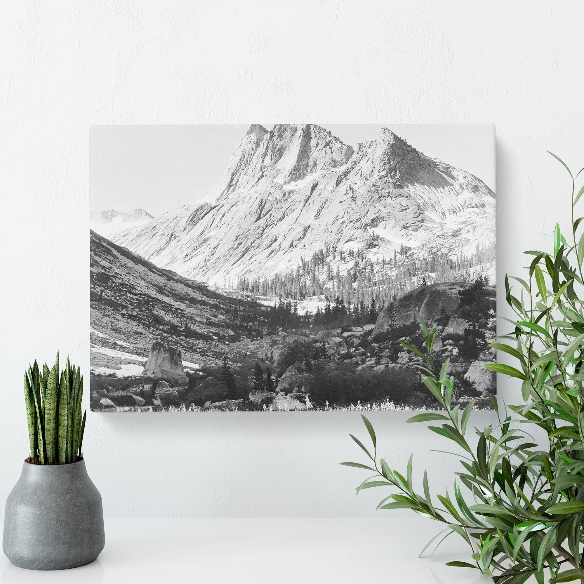 Ansel Adams Boaring River, Kings River Canyon Photograph Canvas Print, Mixed, 25L x 50W cm - Image 3