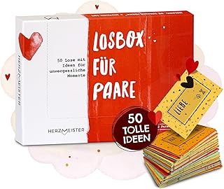 Herzmeister Geschenk für Paare - 50 unvergessliche Date Ideen für Paare - Pärchen Geschenk für eine gemeinsame Paarzeit - tolles Partner Geschenk zum Jahrestag für Männer und Frauen