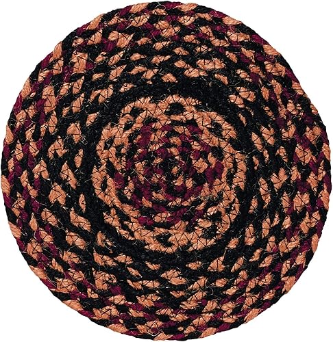 Miniatura 9 de BlackBerry Premium Trenzado Colección  Primitivo, rústico, estilo granja  Yutealgodón  30 días sin riesgo  Alfombra de acentofelpudo  Negro, natural