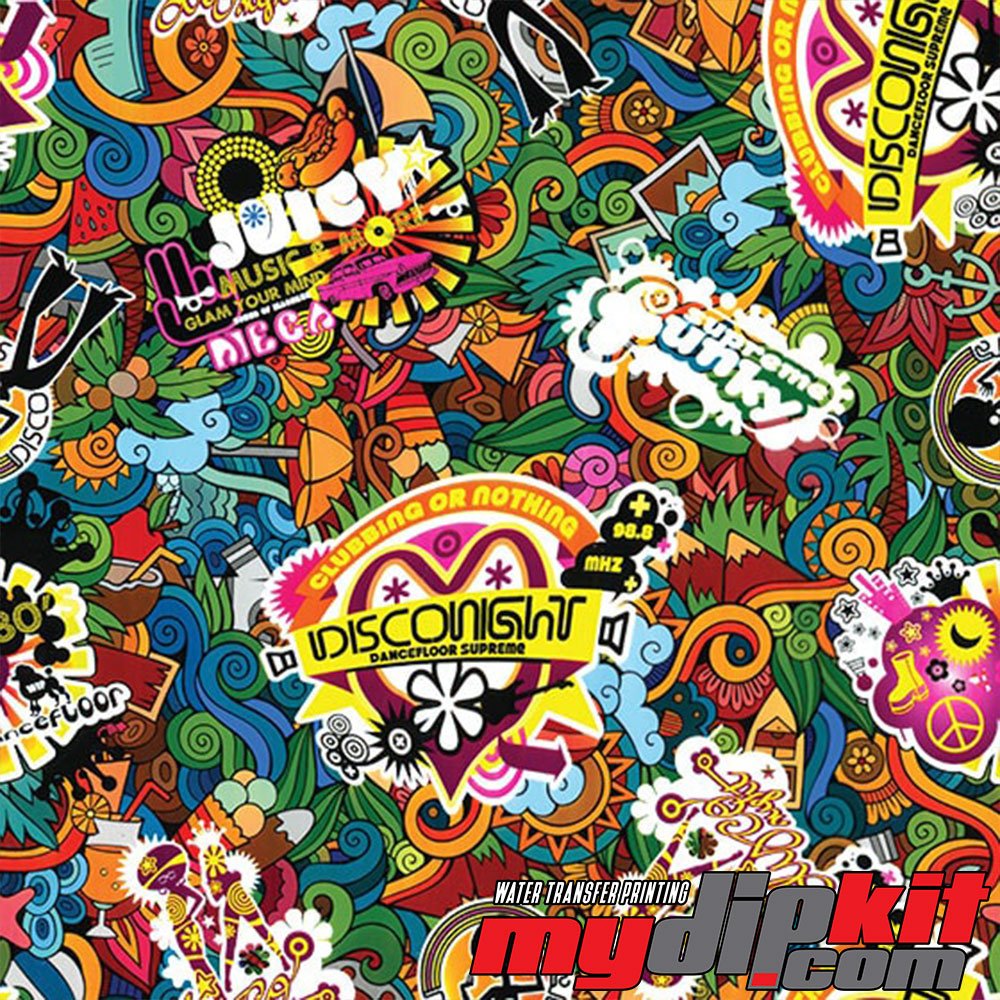 Water Transfer Printing Film - Hydrographic Film - Hydro Dipping- Disco Bomb - DD-962-A