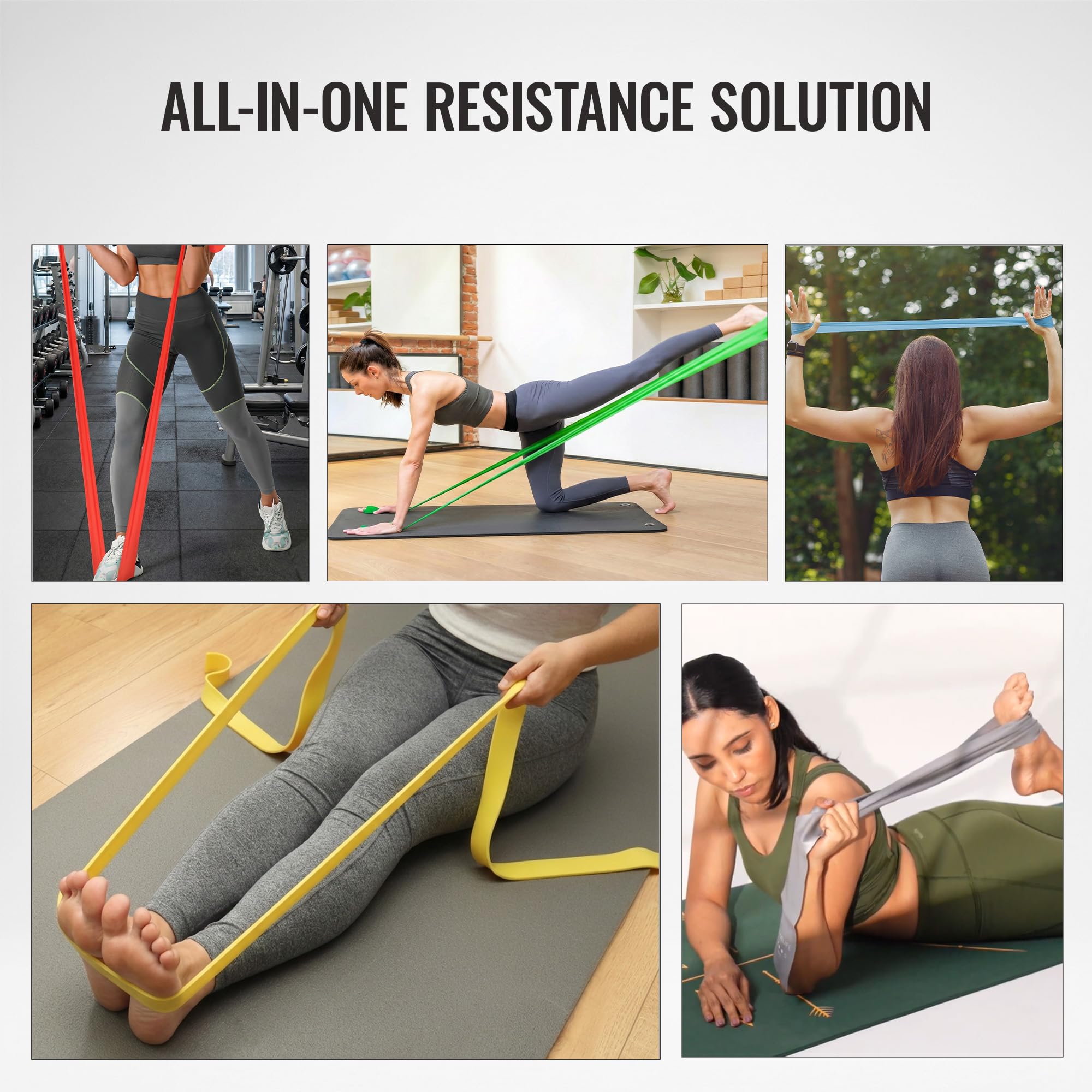 Wiselife Professional Latex Resistance Thera Band (Light Resistance) | 48x4 inch | 100% Natural Latex Resistance Band | For Warm-Up, Stretching, Strength Training, Exercise, Gym Workout & Yoga (Green) 3