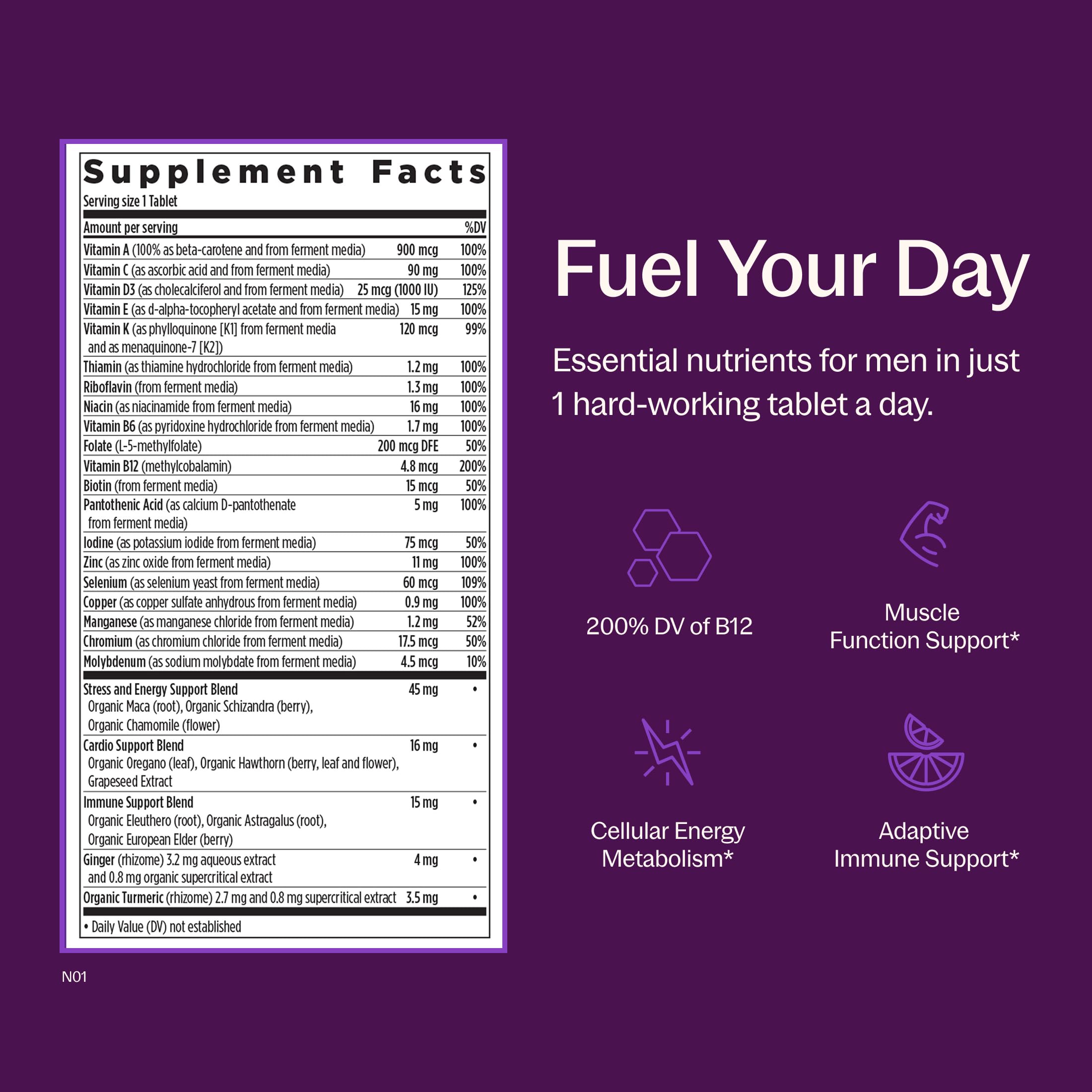 New Chapter Men's One Daily Multivitamin 18+, 48 Tablets — Amazon image 4