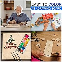 Vista 6 de Paquete de 18 hojas de tilo de 12 x 12 x 1/8 pulgadas para manualidades, tablero de madera de tilo sin terminar, perfecto para adornos y modelos