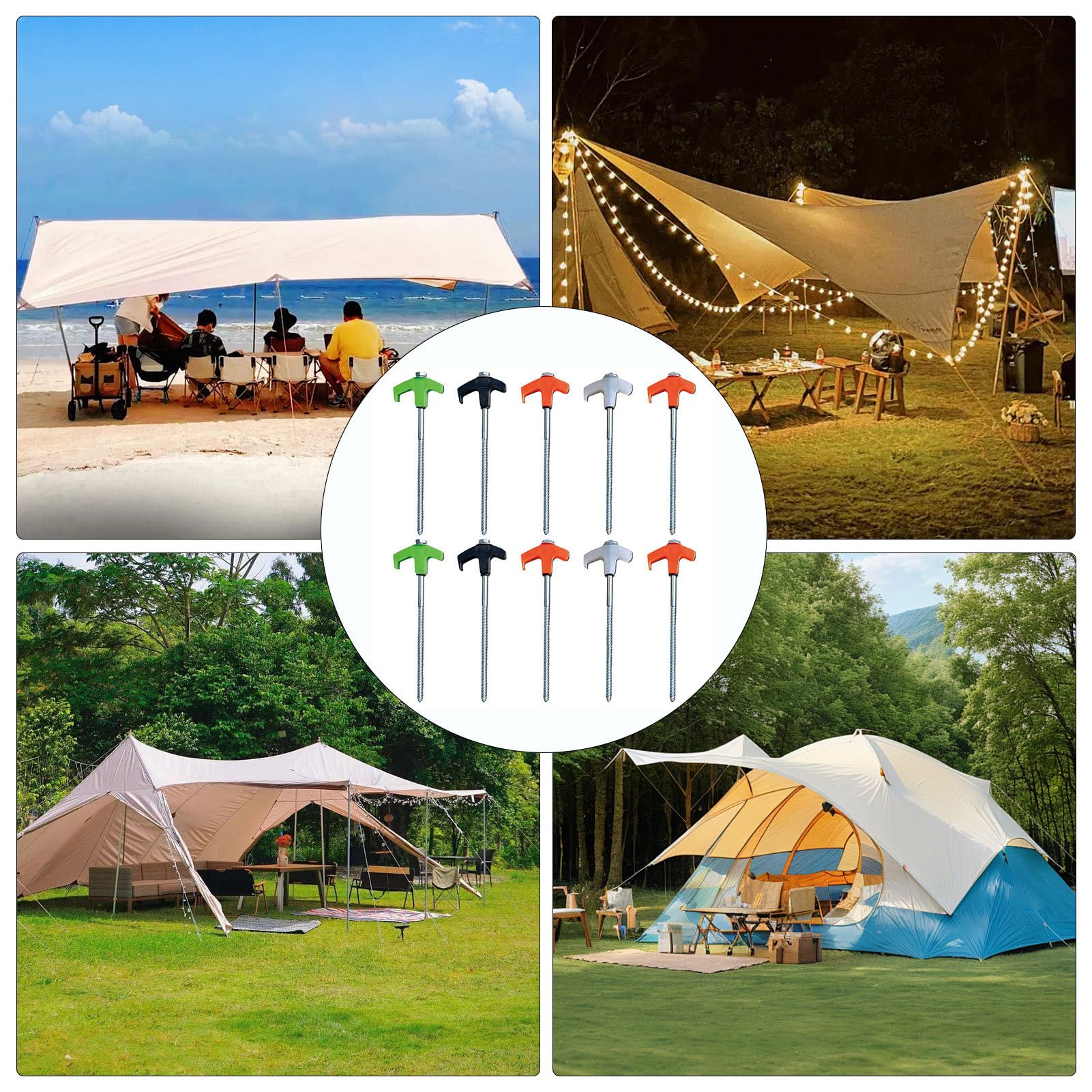 Amazon.co.jp: ネジ | ねじ込み式テント杭 | 頑丈なねじ込み式