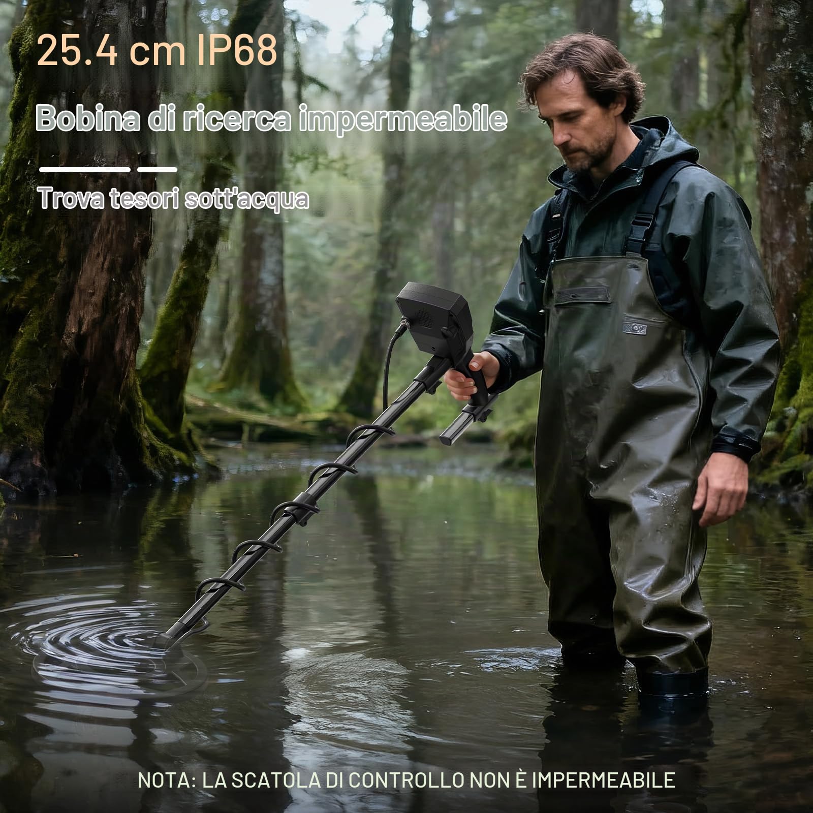 OMMO Metal Detector Professionale, Metal Detector Ricaricabile USB
