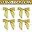 AIMUDI Gold Satin Ribbon Twist Tie Bows 3.5 Pre-Tie Wreath Bows Premade Gold Gift Bows for Treat Bags Cake Pop Crafts Wedding Favors Goodie Bags Christmas Tree Baby Shower - 50 Counts