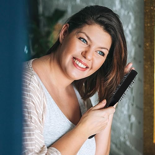 Miniatura 6 de SG106 Cepillo de pelo Cepillo de pelo de 5 filas Cepillo de borde trasero Slick Cepillo de burlas 1 unidad (negro)