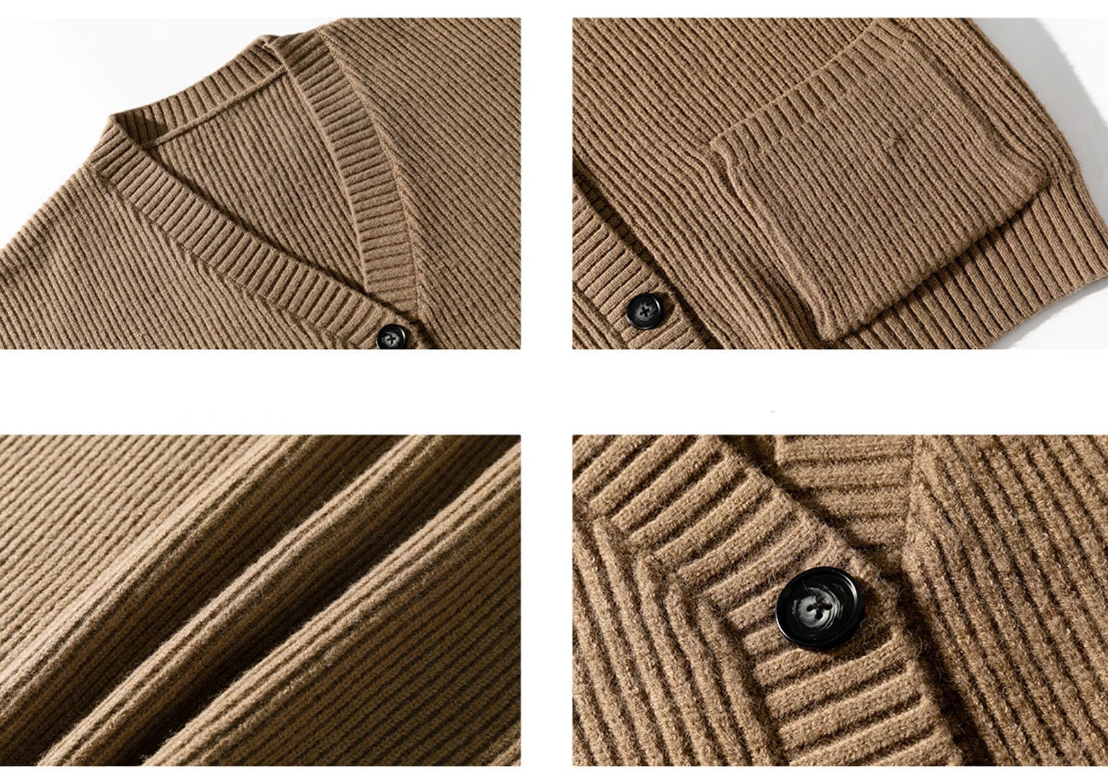 Cardigan Punto Hombre, Chaqueta Punto Botones Hombre Manga Larga con Un Solo Botonadura con Bolsillo Abrigo Color Sólido Informal con Botones Suéter Grande Chaqueta De Entretiempo De Punto