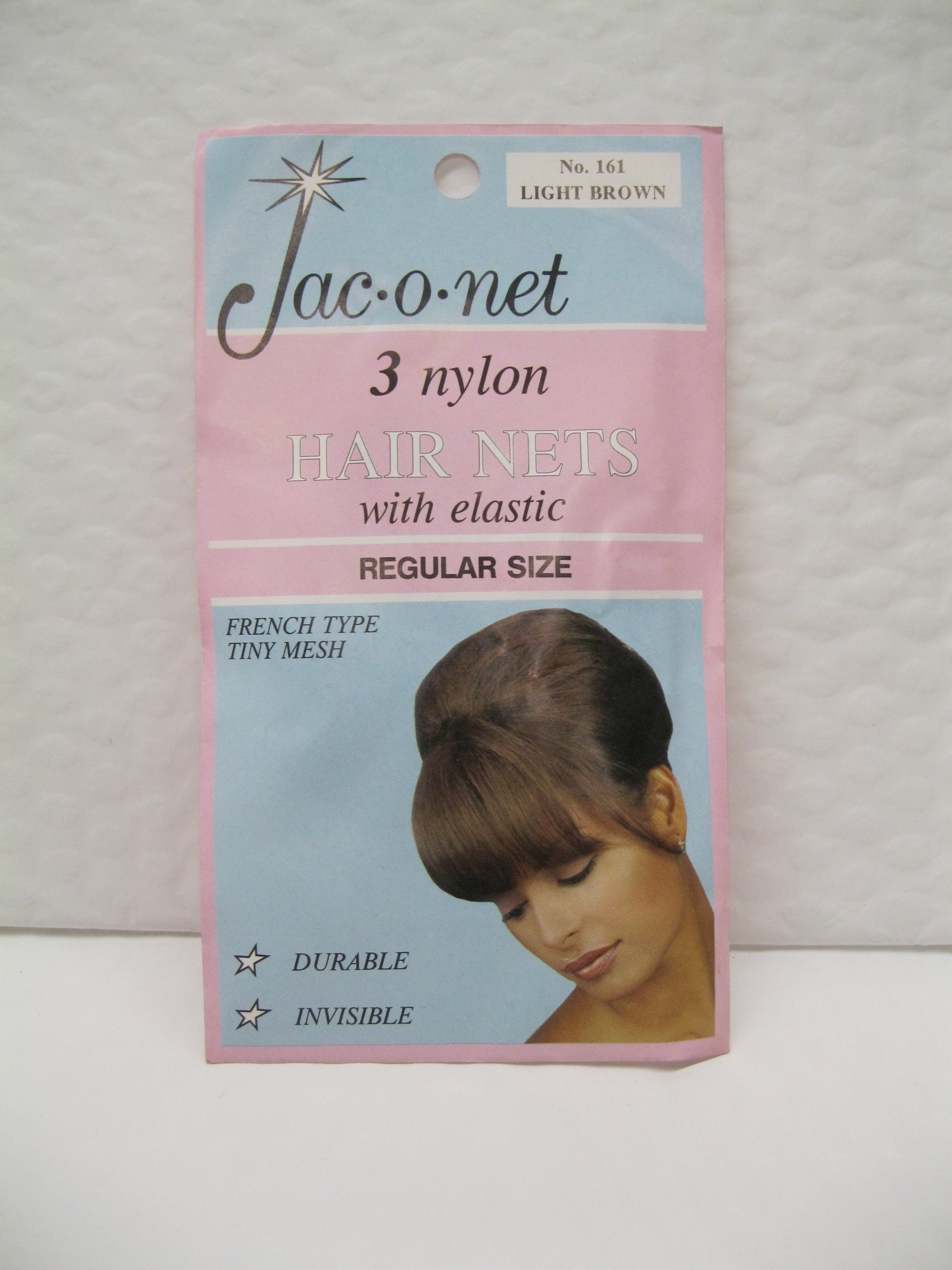 12 Nets Nylon Regular Hair Nets Light Brown