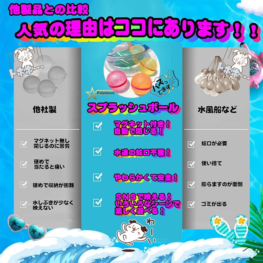 スプラッシュボール 水風船 外遊びグッズ 公園遊びグッズ Amazon.co.jp: Polaristure スプラッシュボール 水風船 外遊び