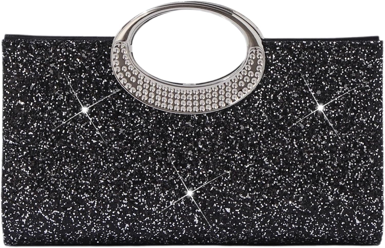2026 Sparkly Clutch Purse for Women Elegant Unique Bling Evening Bag Polyester Handbag