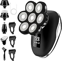 Vista 1 de Maquinillas de afeitar eléctricas para mujer, afeitadora eléctrica 7D para mujer, afeitadoras 5 en 1, recortadora de bikini húmeda/seca, afeitadora