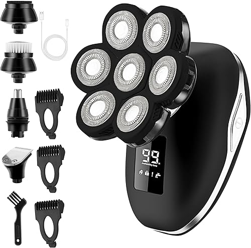 Maquinillas de afeitar eléctricas para mujer, afeitadora eléctrica 7D para mujer, afeitadoras 5 en 1, recortadora de bikini húmedaseca, afeitadora