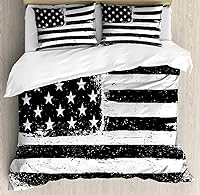 Vista 97 de Ambesonne Juego de funda de edredón de pesca, lubina de boca grande atrapando un bocado en espray de agua, imagen salvaje, juego de cama decorativo