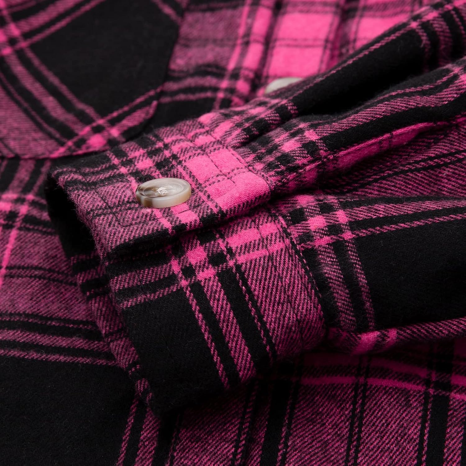 ThCreasa Girls Plaid Sherpa Lined Flannel Shirt Jacket Button Up Warm Jackets with Hood