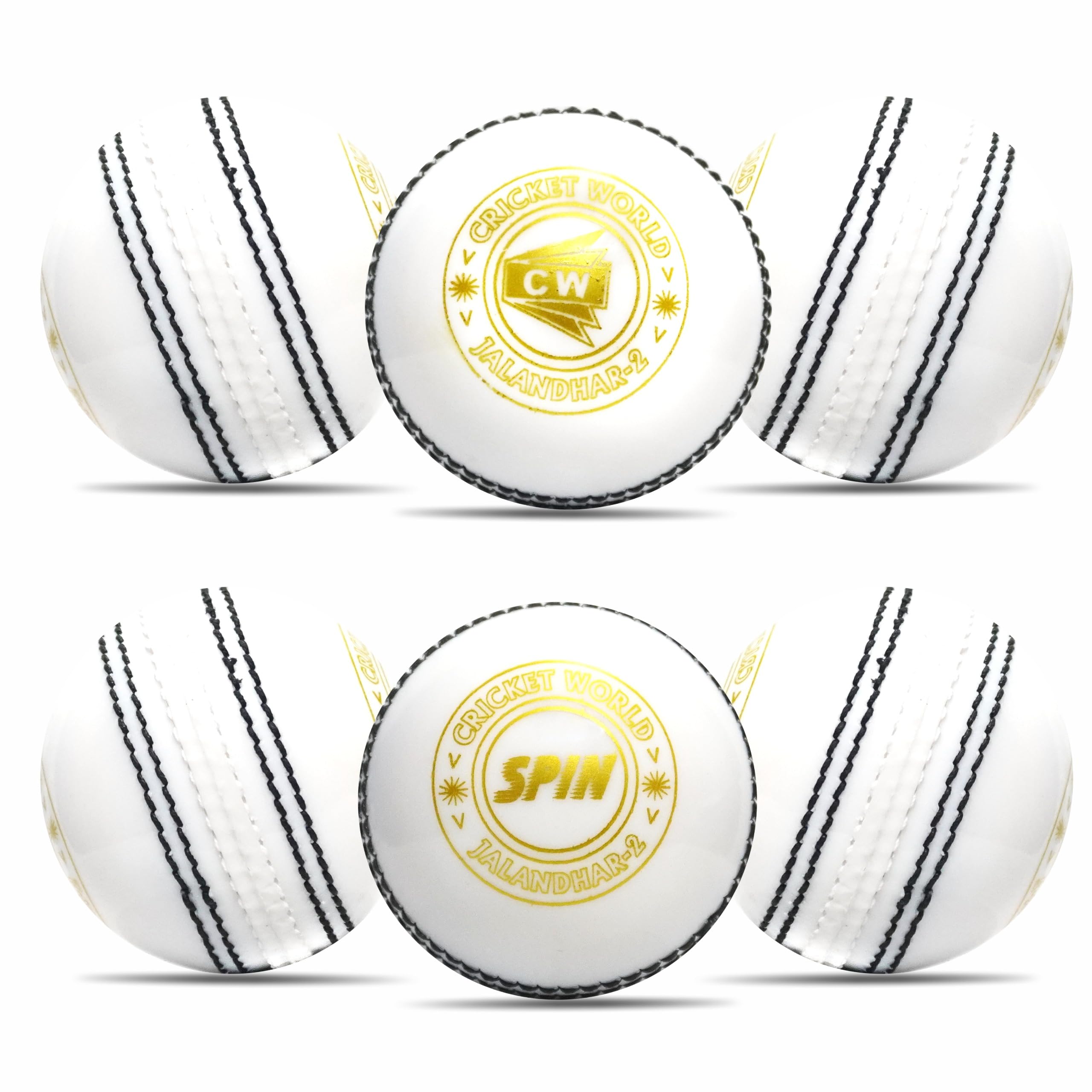 CW Spin Poly Soft Balls (White) - Pack of 6 PVC Cricket Ball White Color Balls Set Of 6 Training & Cricket Practice White Ball For Junior - Adult All Age Player-picture-27