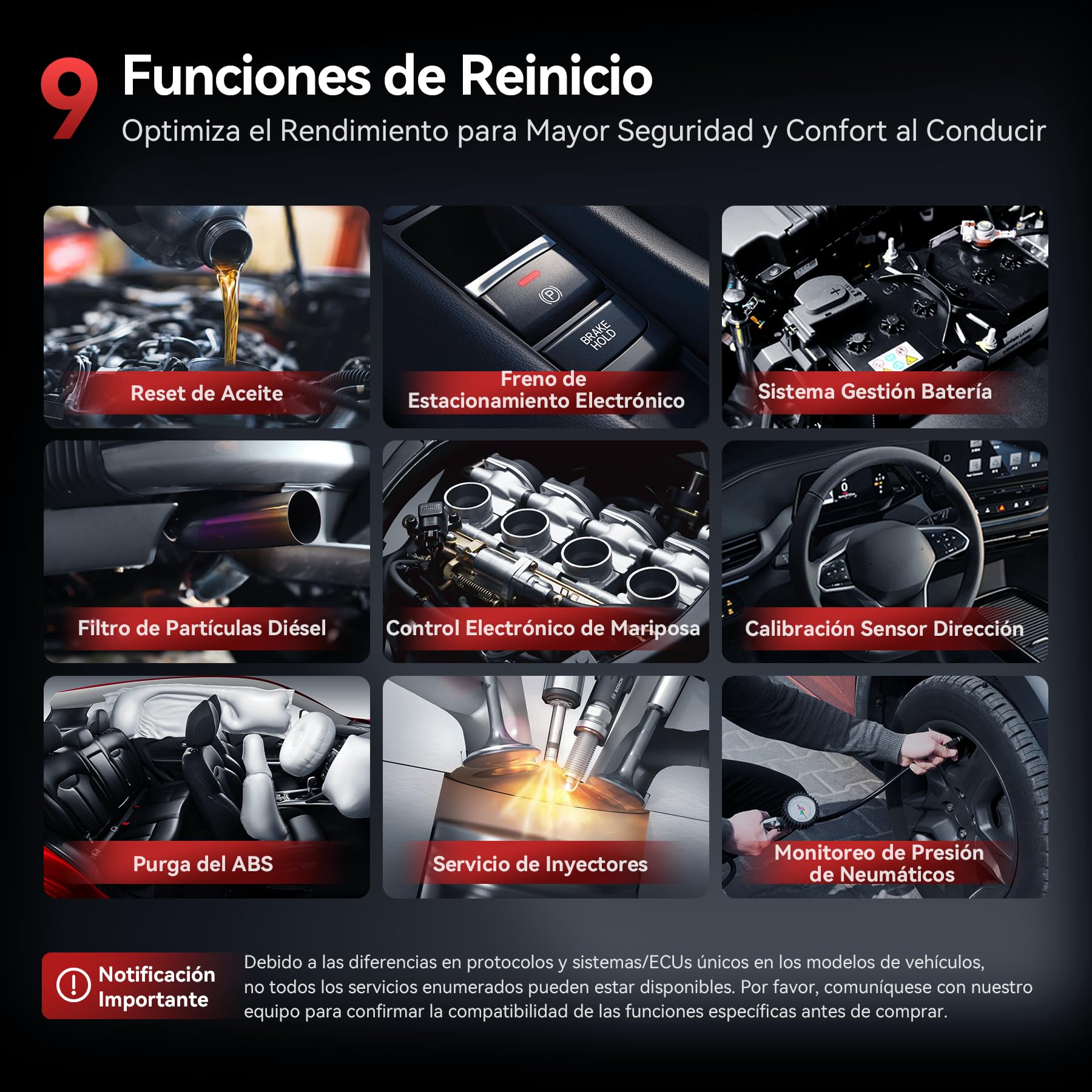 iCarsoft por V2.0 OBD2 Máquina Diagnosis Coche para Porsche/Cayenne/Macan, Escáner de Todo el Sistema, Detector Fallos Coche con 9 Funciones Reinicio, Prueba de Batería, Actualización de por Vida