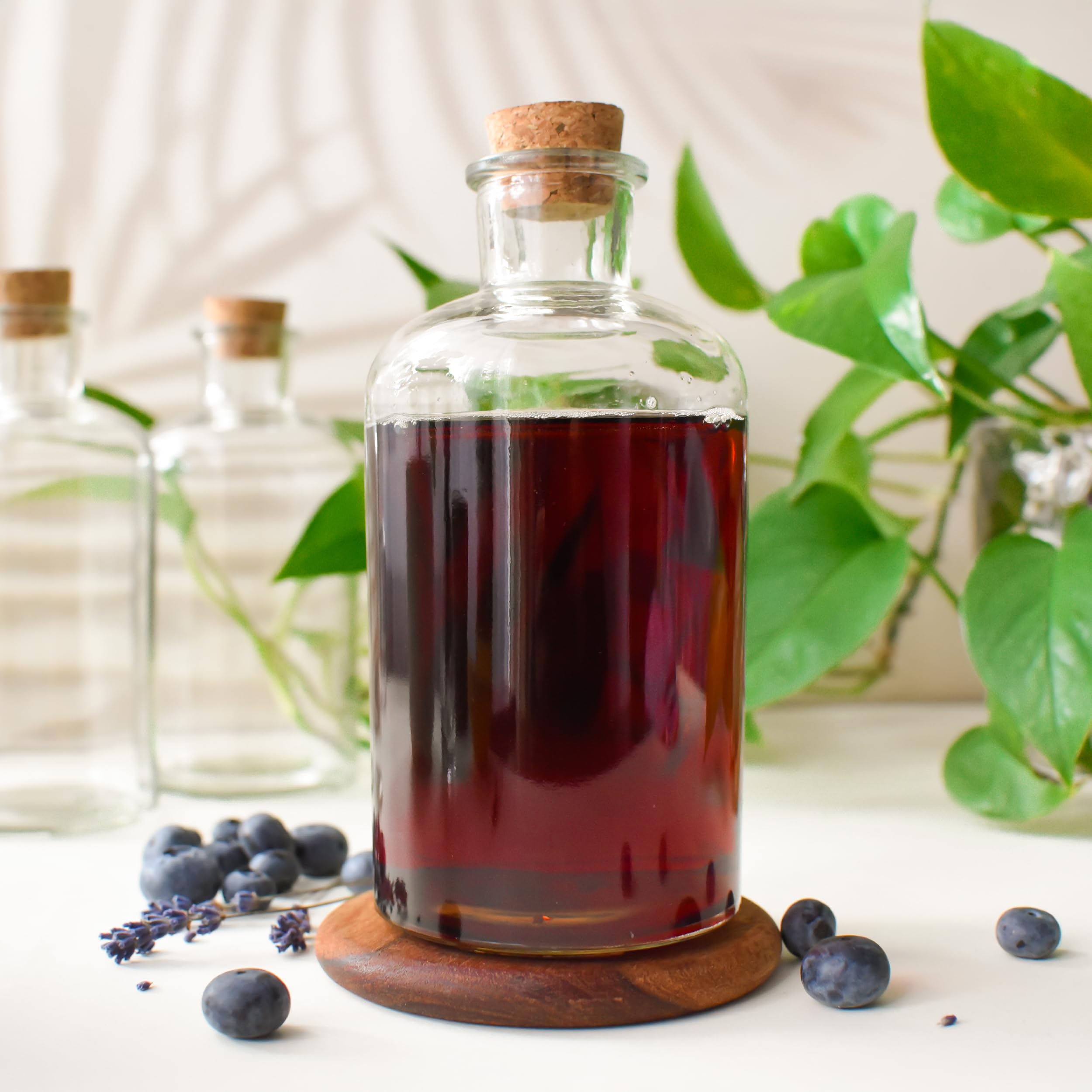 Sendez 6 x szklane butelki 500 ml z korkowym zamknięciem, idealne jako butelka na olej, likier, wódkę, ocet lub pojemnik na zapasy
