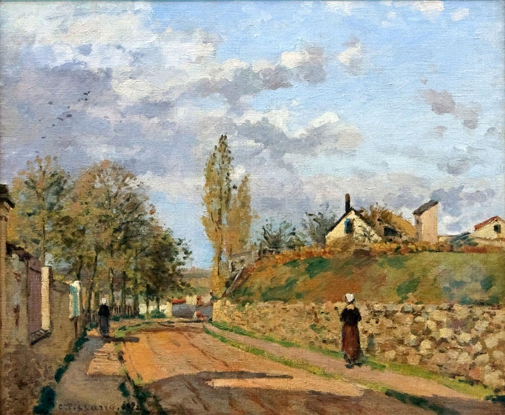 ARTXLXXBN Famous Painting Canvas Artwork Graffiti Print Beaujour Street Pontoise by Camille Jacob Pissarro Portrait Canvas Image for Home Decor 60x90cm