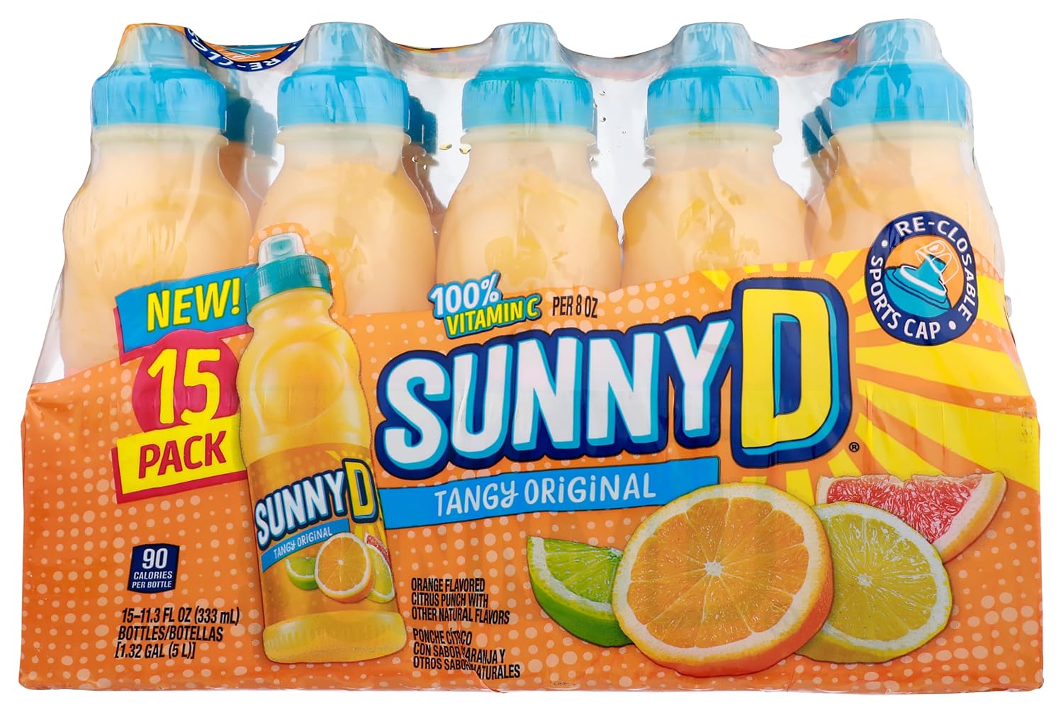 Sunny Delight, Citrus Punch, Tangy Original, 15 Pack, 1511.3 Ounce