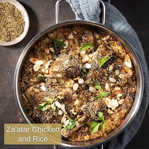 Miniatura 6 de Jamie Geller Zaatar Condimento de especias  Mezcla de hierbas de hisopo fresco tarro de vidrio de 35 onzas 353oz OU KOSHER  Mezcla mediterránea para