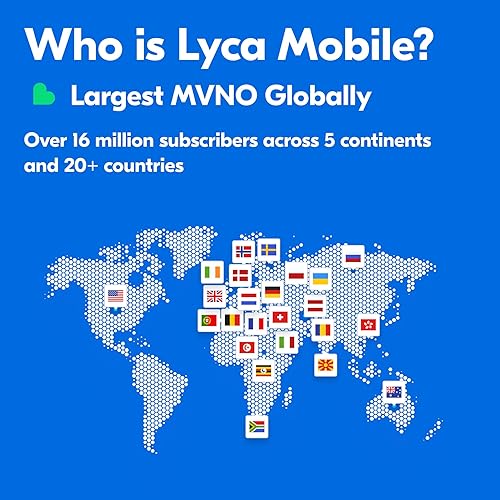 Miniatura 5 de Lycamobile Tarjeta SIM prepagada de 30 días de 10 GB 0.18oz y 0.14oz LTE de 30 días