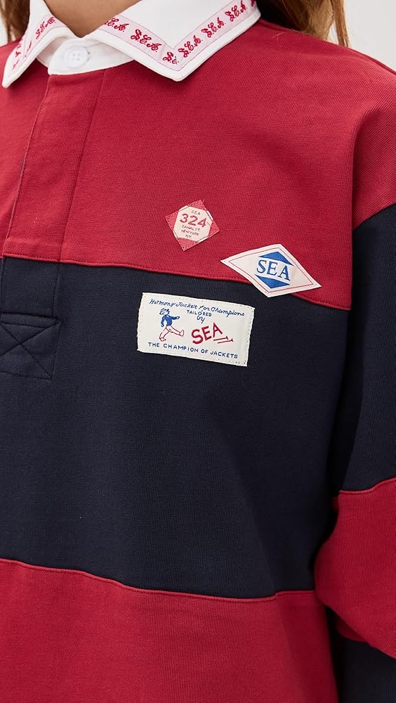 Amazon.com: Sea Women's Carolyn Workwear Rugby Shirt, Multi Amazon.com: Sea Women's Carolyn Workwear Rugby Shirt, Multi