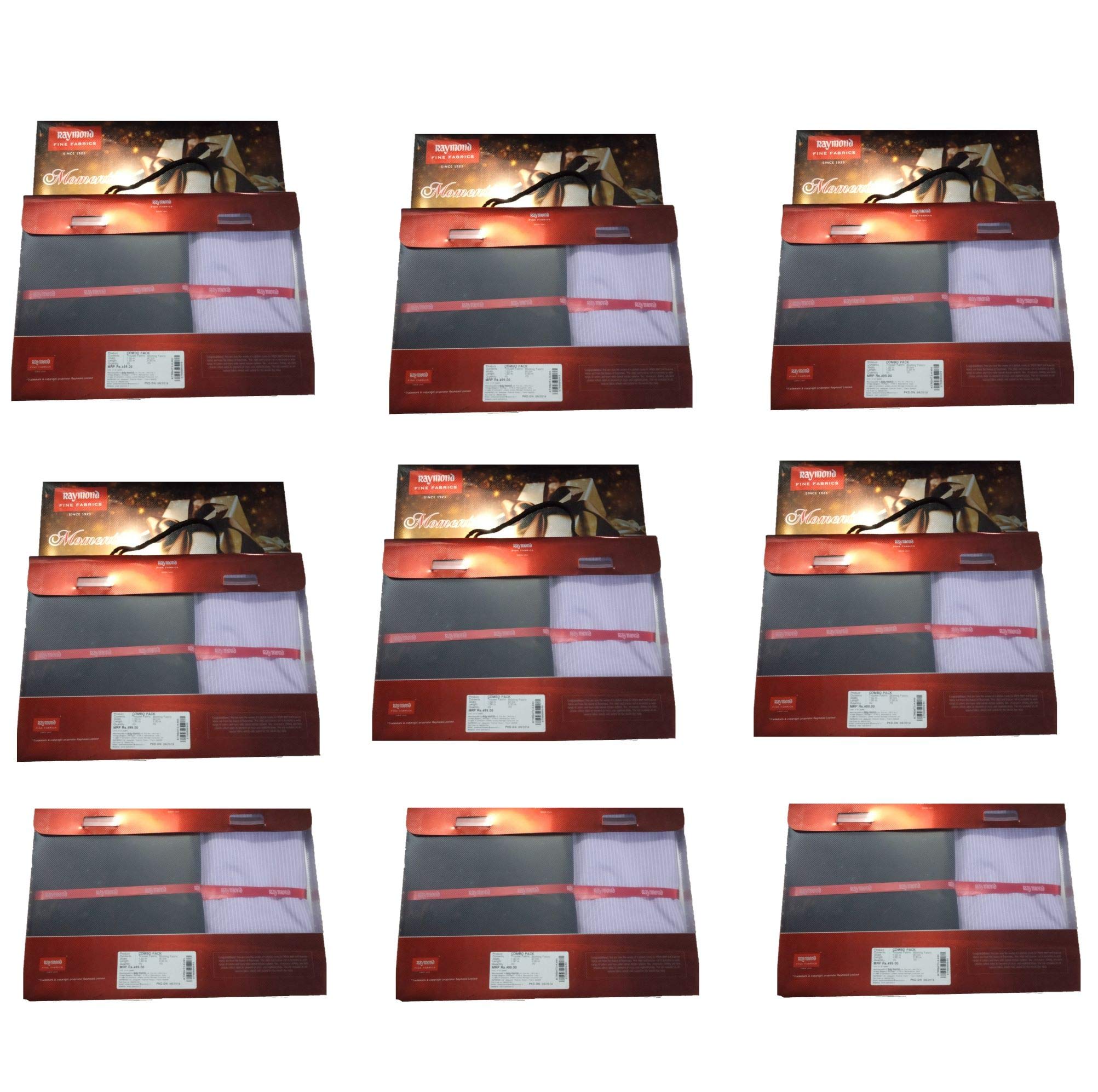 raymond Moments Men's Blended Unstitched Fabric for Shirt and Trouser (Multicolour, Free Size) Combo of 15-picture-35