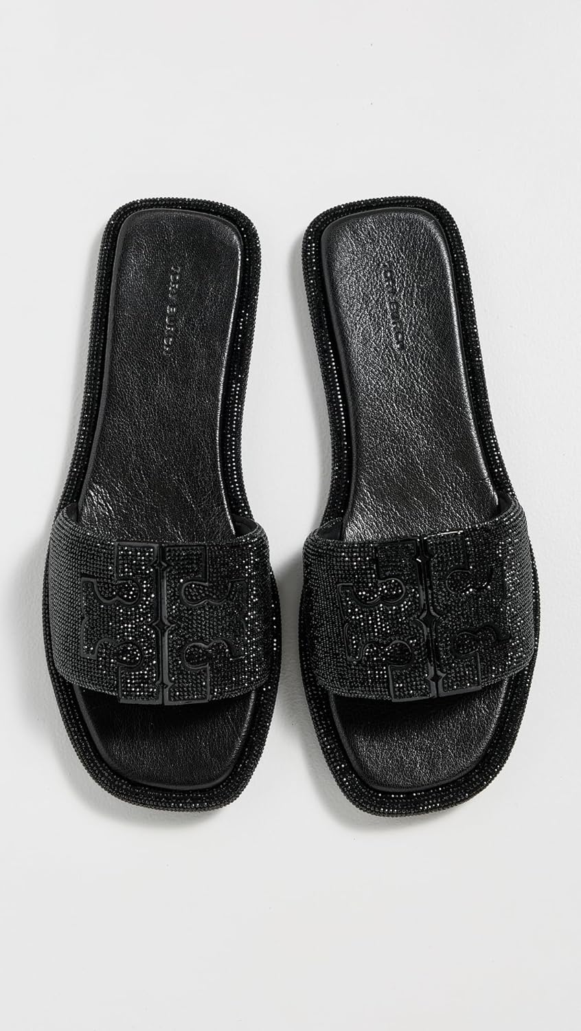 Tory Burch Women's Double T Pave Sport Slides - Image 4