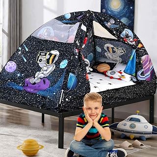 Kid Bed Tent -Twin Play Tent Dream Playhouse for Bedroom Decor Indoor Games Twin Size Bed Canopy by CRAWLBO