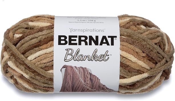 Bernat Blanket Super Bulky Yarn, 5.3oz, Guage 6 Super Bulky, Sonoma