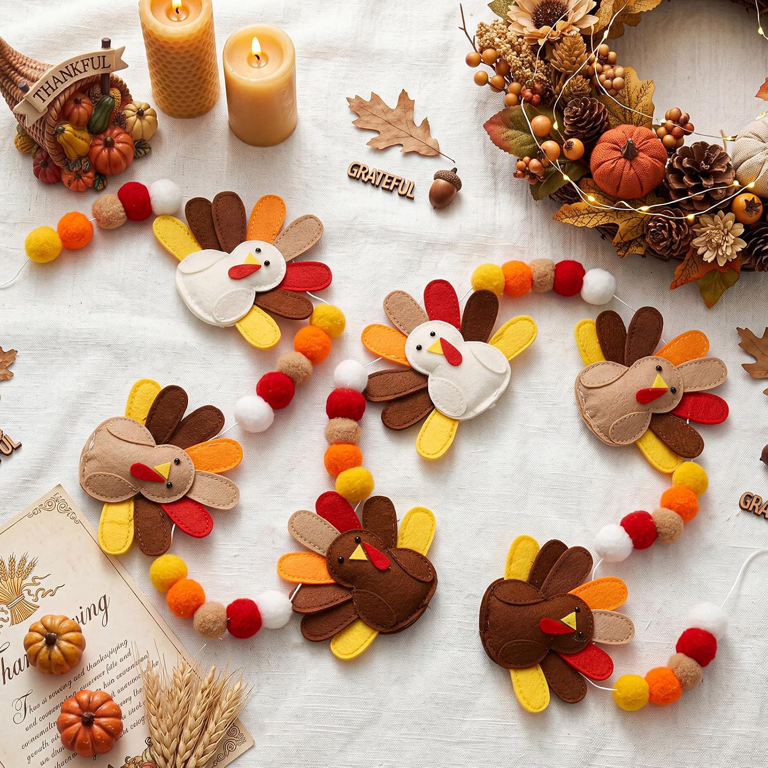 Thanksgiving Felt Turkey Garland