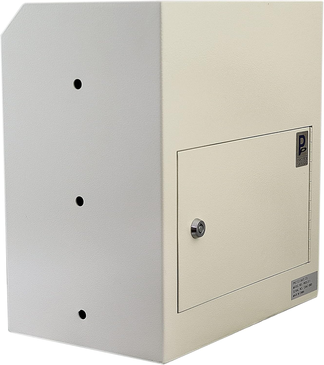 Protex WDS-311 Through-The-Wall Drop Box, for Cash, Checks and envelopes, Saw-Toothed Baffle, Powder Coated Grey Finish, Pre-drilled anchoring Holes