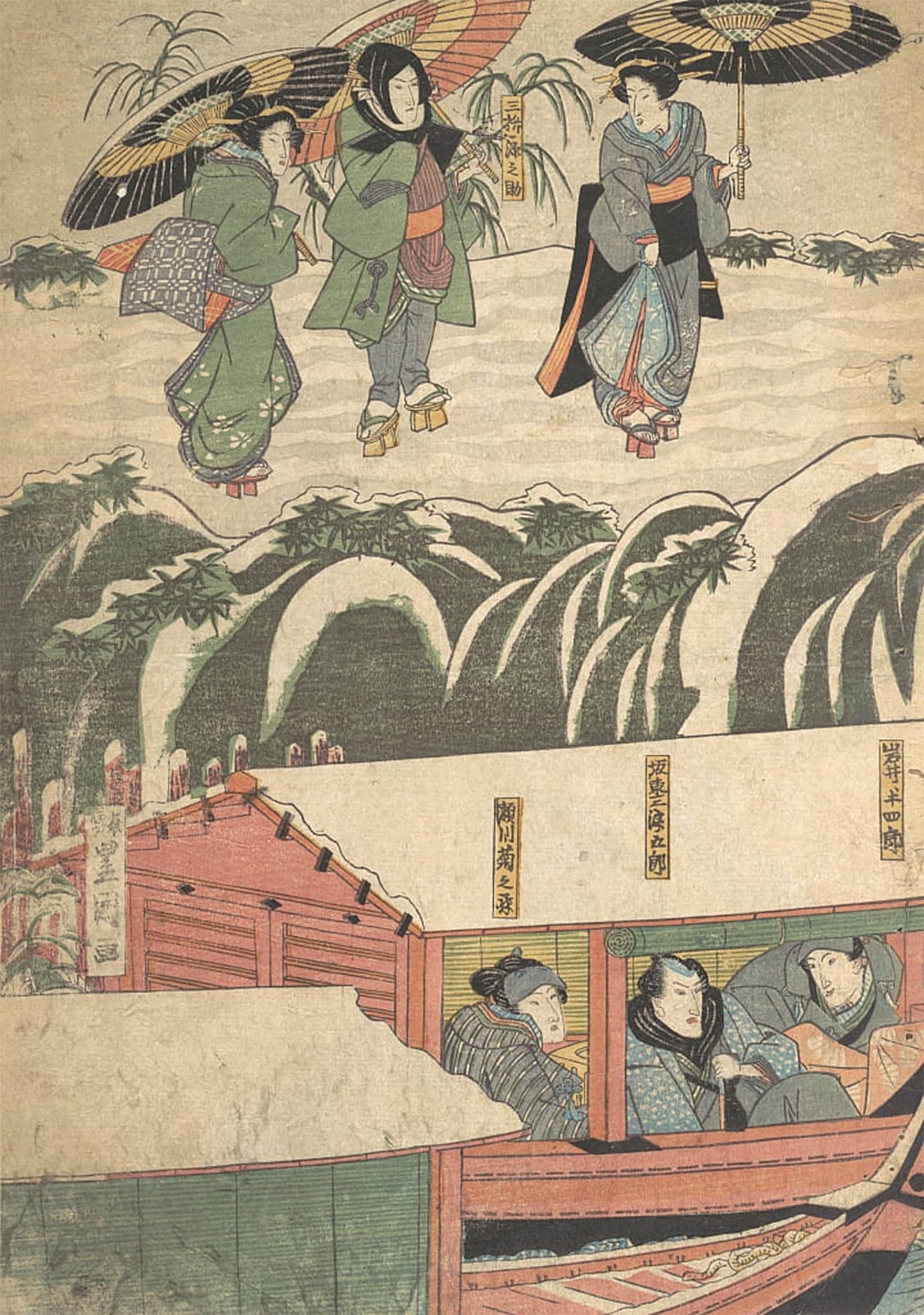 ARTXLXXBN Famous Art Print Poster Vintage Wall Art Famou Painting by Utagawa Kunisada Canvas Art Poster for Home Decor 60x90cm