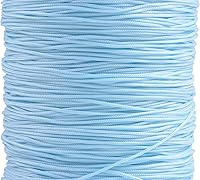 Vista 123 de KONMAY 1 rollo de cuerda de nailon para hacer pulseras de 150 yardas, trenzado de nailon Shamballa Macramé/cordón de cuentas de 0.4mm, cordón