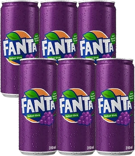 Refrigerante Fanta Uva Lata 310ml – Pack com 6 Unidades