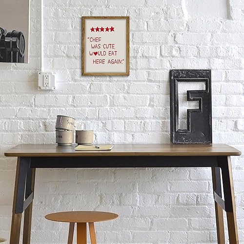 Miniatura 4 de Póster enmarcado de cinco estrellas  Chef Was Cute Kitchen Sign, decoración retro, impresión estética, arte de pared de moda, arte preparatorio,