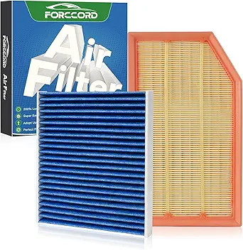 Forccord Cabin & Engine Air Filter Kit for Jeep Gladiator 3.6L (2020–2026)