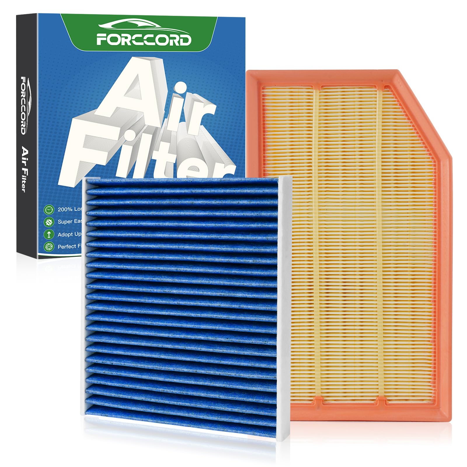 Cabin &amp; Engine Air Filter Kit for Jeep Wrangler 2018-2026 2.0L/3.6L