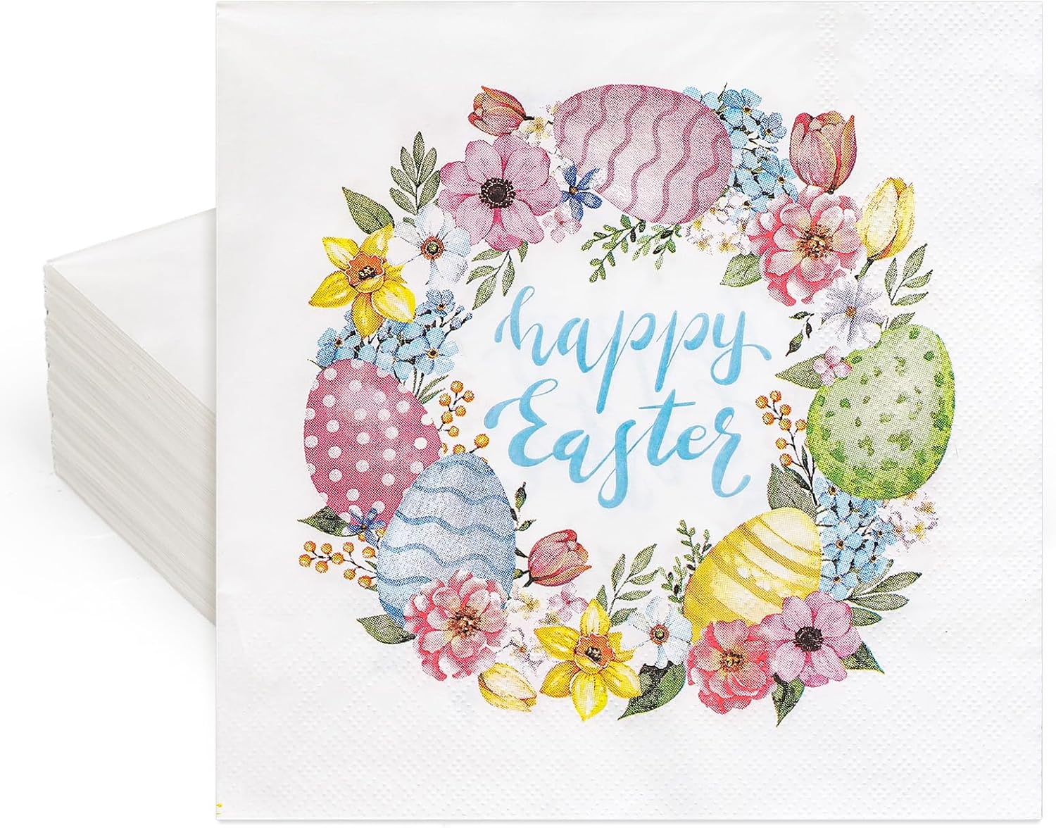 FYSUIMU 50 Pcs Summer Ocean Paper Napkins Under the Sea Seashell Starfish Disposable Napkins Watercolor Blue Luncheon Dinner Napkin for Birthday Beach Party Table Supplies