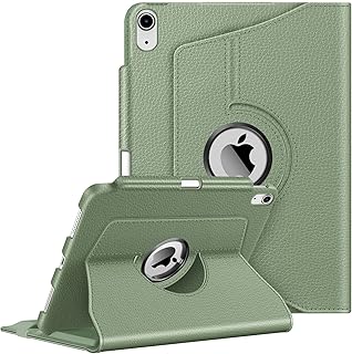 Fintie Rotating Case for iPad 10th Generation 10.9 Inch Tablet (2022 Model) with Pencil Holder - 360 Degree Rotating Protective Stand Cover with Auto Sleep/Wake, Sage Green
