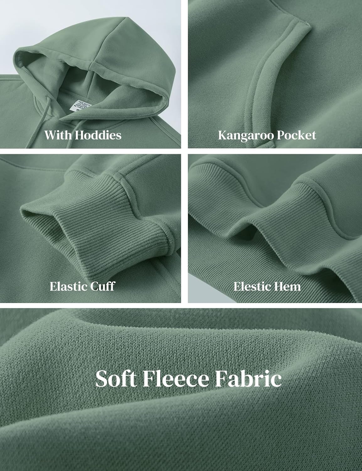 COZYPOIN Womens Fleece 2 Piece Outfits Sweatsuit Crop Top and Pants Hoodie Tracksuit Set - Image 7