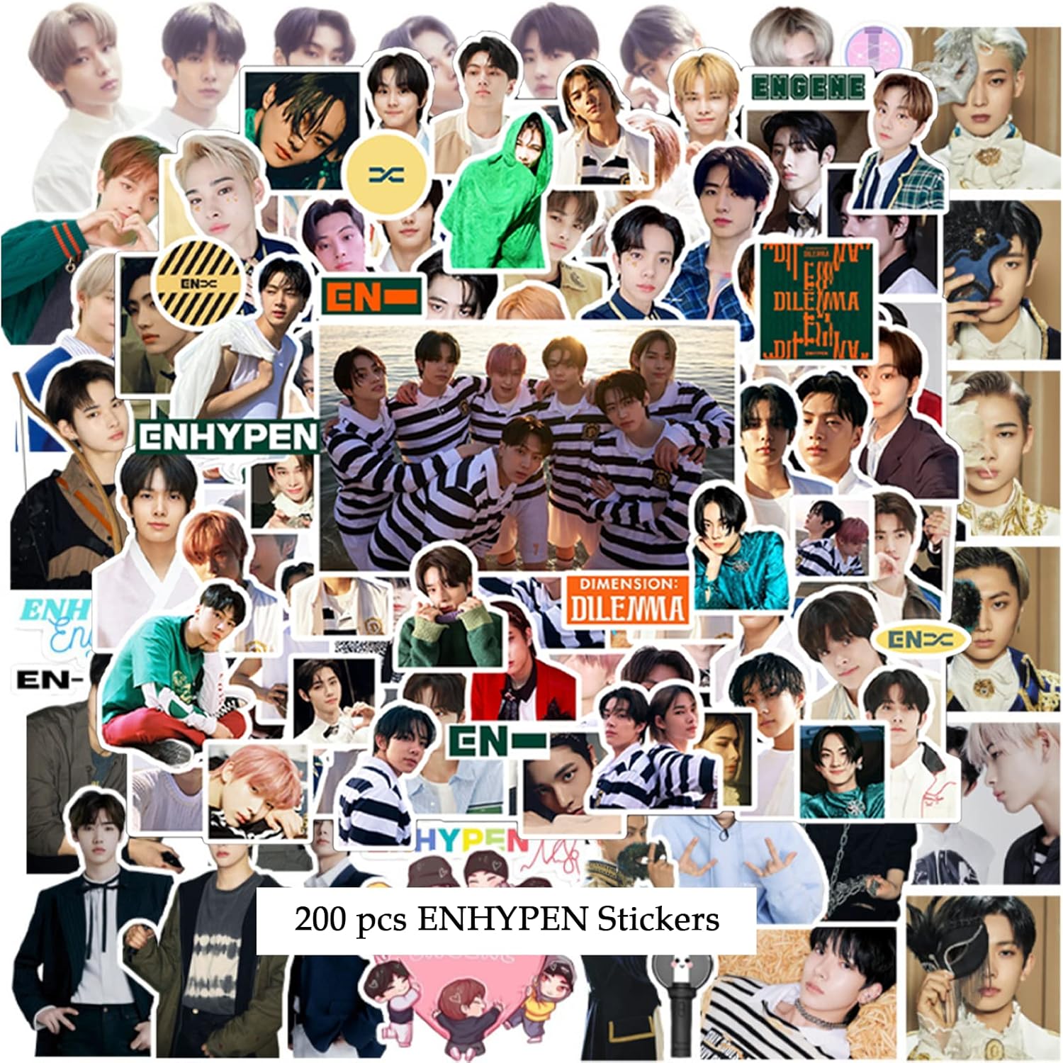 amazon com enhypen gift set enhypen desktop calendar 2022 2023 55pcs dimension dilemma photo cards 200pcs enhypen stickers kpop enhypen fans gift set enhypen calendar set gift for fans daughter enhypen merchandise office products