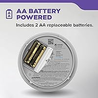 Vista 2 de Kidde Smoke and Carbon Monoxide Detector, AA Battery Powered with LED Status Lights, 85 dB Alarm, 5 inches