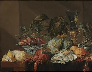 ArtDirect Still-Life with Crayfish, Oysters, and Fruit (late 1600s) Unframed Art Print Giclee Poster by Cornelis de Heem - Ready for Framing with Customization Sizes 10x8, 14x11, 20x16, 31x24, 46x36 and 60x47 inches